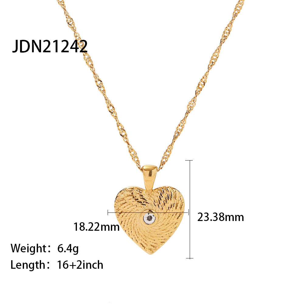 18K Gold-Plated Celestial & Heart Pendant Necklaces Set | Mother-of-Pearl & Crystal-Accented Retro Mystic Jewelry | INS-Style Layered Dainty Necklaces for Women | Versatile Daily Wear & Party Layering Accessories