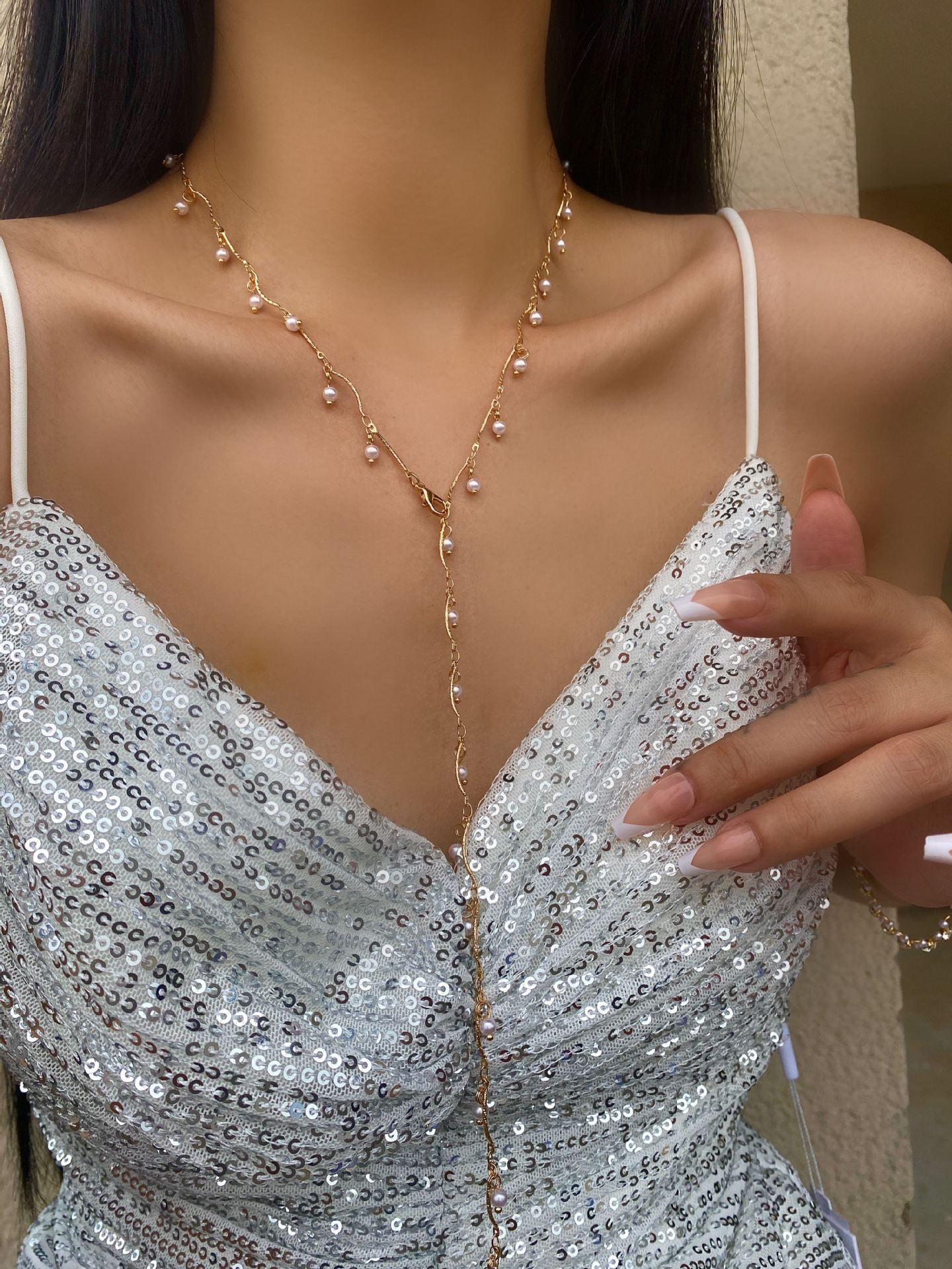 18k Gold Tone Multi-Layer Jewelry Set - Colorful Gem Necklace & Bracelet | INS-Style Daily/Brunch Accessories for Women