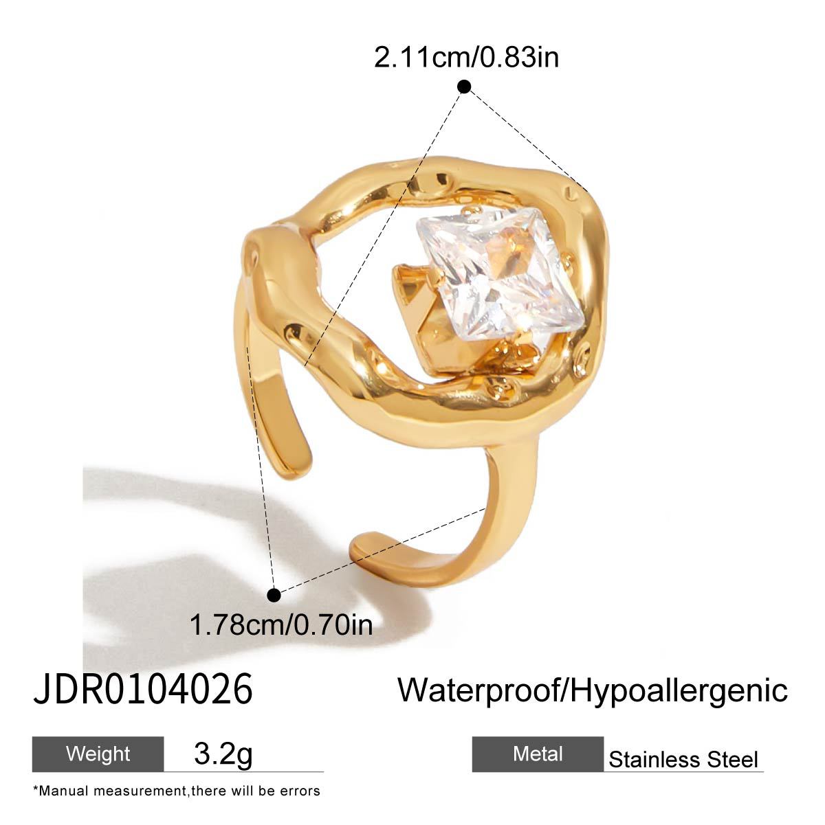 18k Gold/Silver Tone Crystal Ring Set - Snake/Bow/Irregular Designs | INS-Style Stackable Daily/Brunch Finger Jewelry for Women