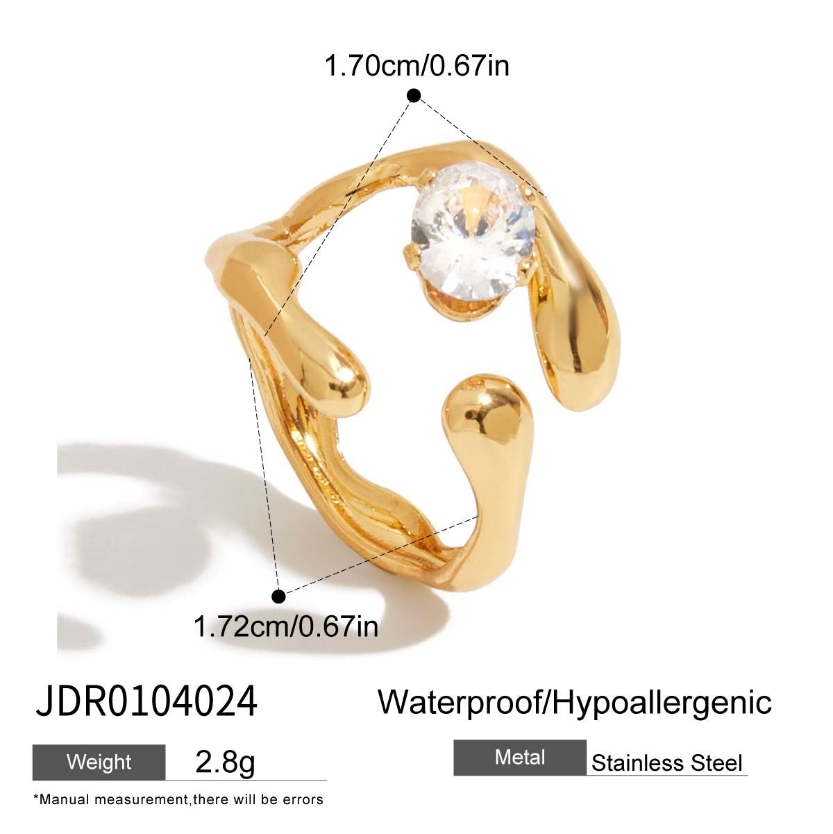18k Gold/Silver Tone Crystal Ring Set - Snake/Bow/Irregular Designs | INS-Style Stackable Daily/Brunch Finger Jewelry for Women