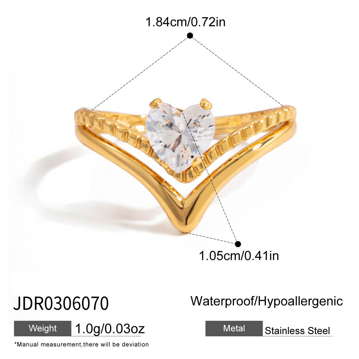 18k Gold Tone Crystal Ring Set - Bow/Heart/Letter/Arrow Designs | INS-Style Stackable Daily/Brunch Finger Jewelry for Women