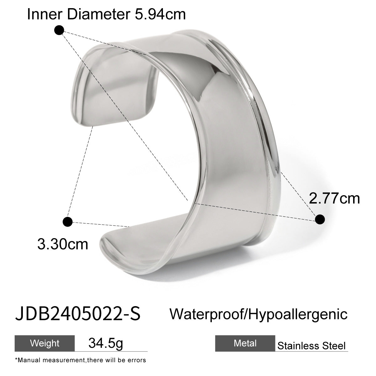 Gold Hammered & Glossy Bracelet Set - Stackable Bold Cuffs | INS-Style 18k Gold Tone Daily/Brunch Wrist Jewelry for Women