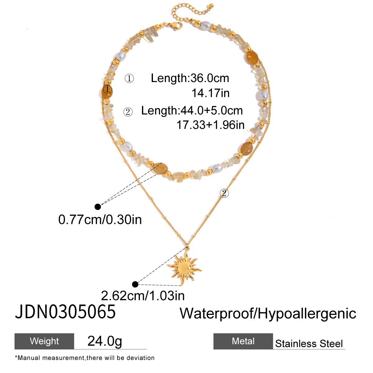 Gold Layered Celestial Necklace Set - Opal Sun/Star/Moon Charms Statement Jewelry for Women