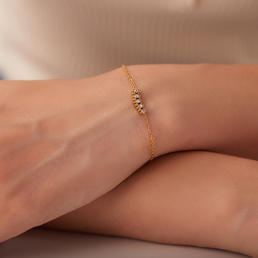 Gold Layered Bracelet Set - Emerald & Diamond Accents | Luxury Multi-Strand Statement Jewelry for Women (Daily/Party Wear)