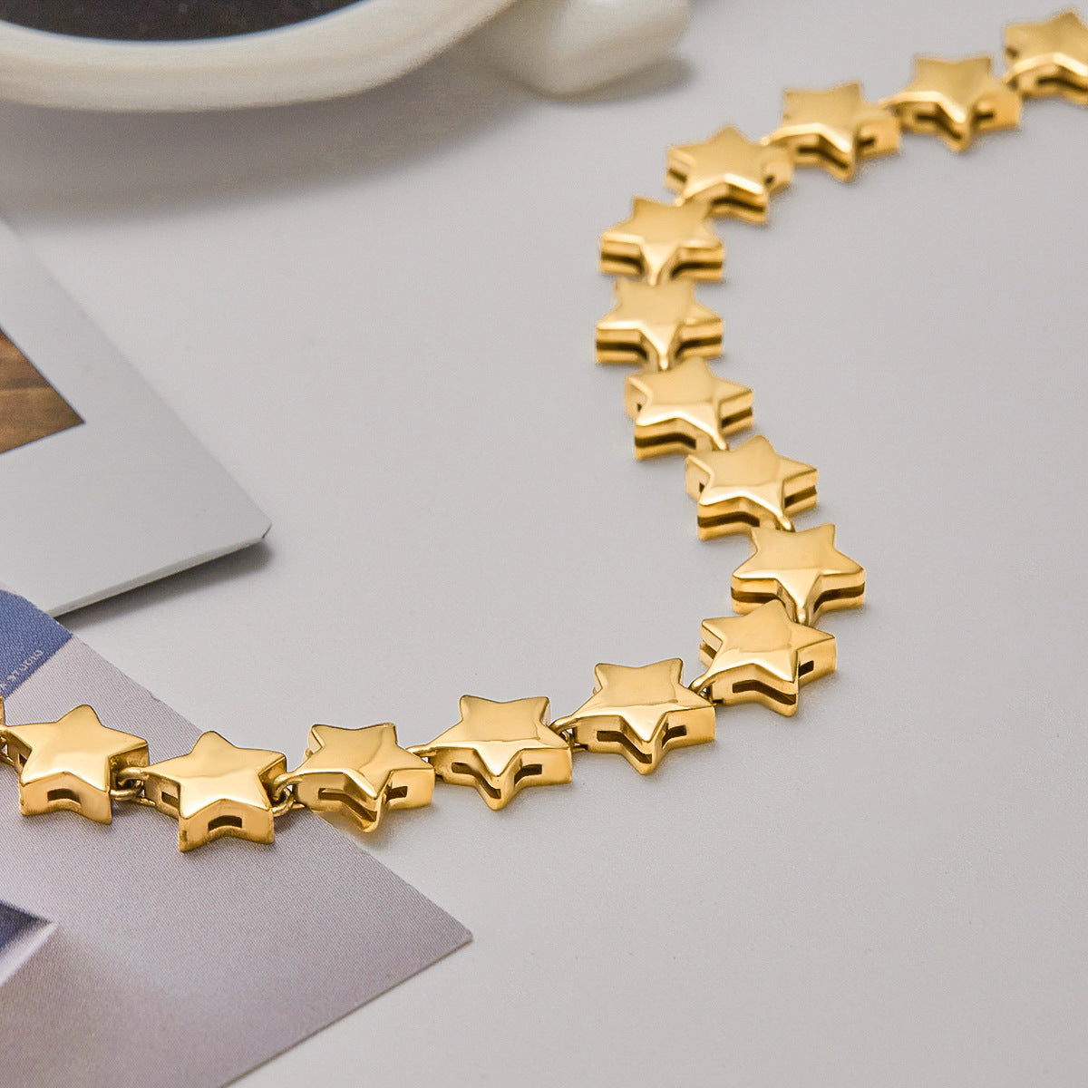 18k Gold Tone Bracelet Set - Star/Pink Crystal/Heart Designs | INS-Style Stackable Daily/Brunch Wrist Jewelry for Women