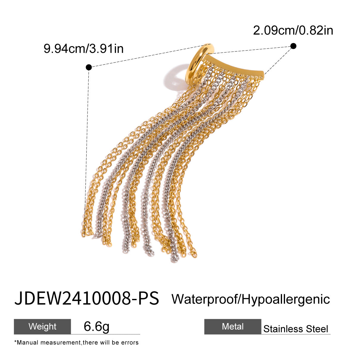 Gold Hoop Tassel CZ Dangle Earrings - Minimalist Long Chain Statement Jewelry for Women