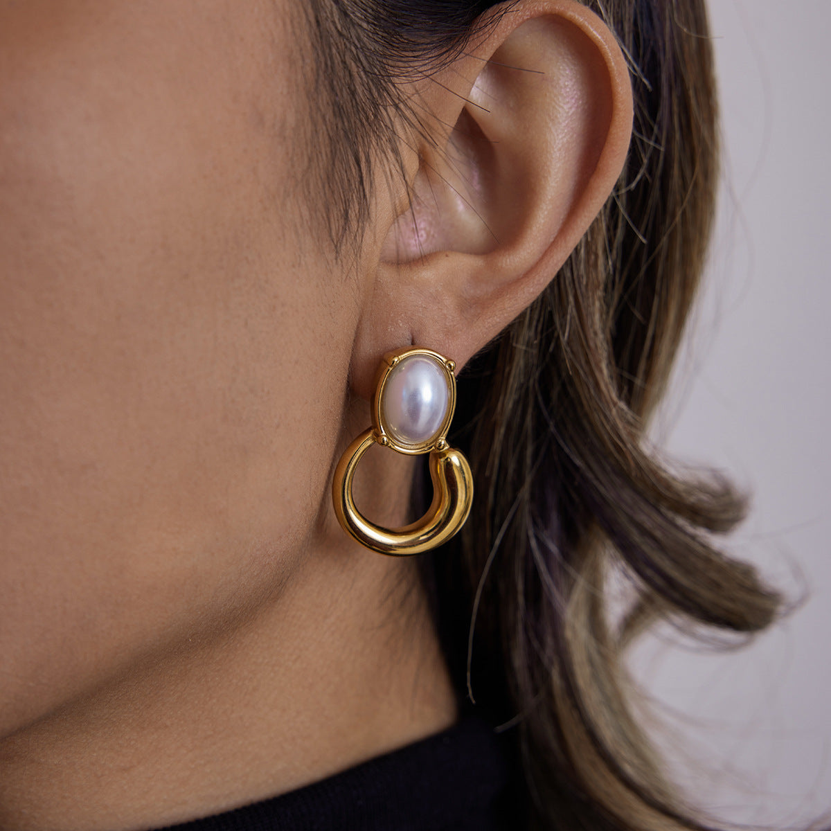 Gold Floral & Pearl Earring Set - Multi-Style Blossom/Leaf/Geometric Designs | Retro Elegant Daily/Brunch Jewelry for Women (Glossy Gold + Pearl/Floral Accents)