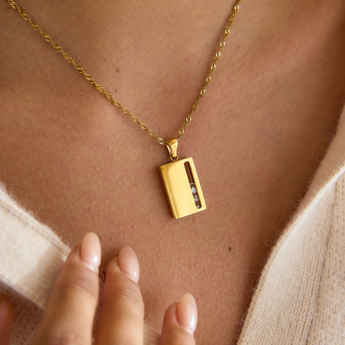 Gold Geometric Pendant Necklace Set - Minimalist Multi-Style Dainty Necklaces for Women