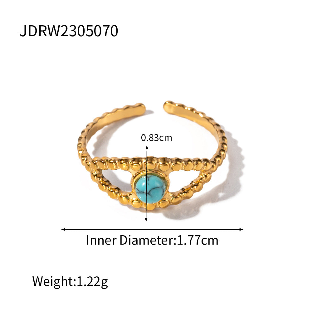 18k Gold Tone Evil Eye Ring Set - Crystal/Colorful Eye Designs | INS-Style Stackable Daily/Brunch Finger Jewelry for Women