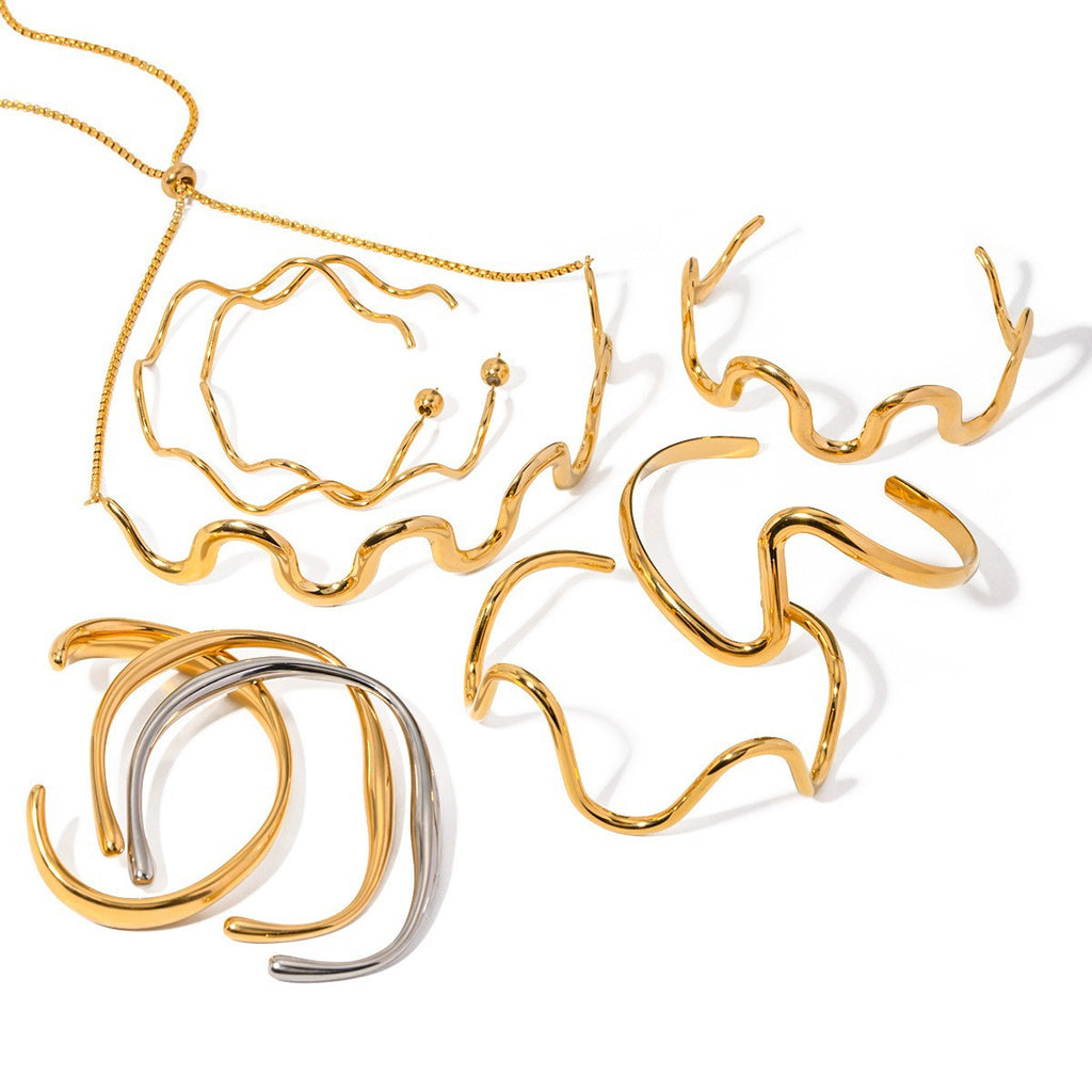 Gold Celestial Heart Angel Necklace Set - Vintage-Inspired Multi-Style Dainty Necklaces for Women