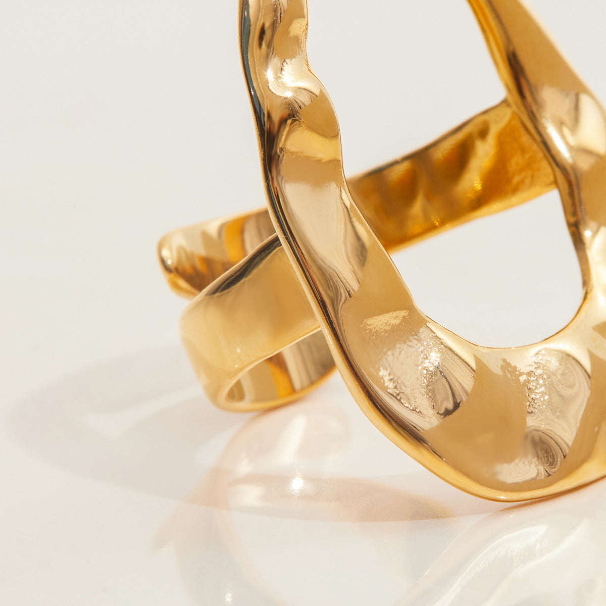 Gold 18k Tone Ring Set - Pearl/Irregular/Sculpted Designs | INS-Style Stackable Daily/Brunch Finger Jewelry for Women