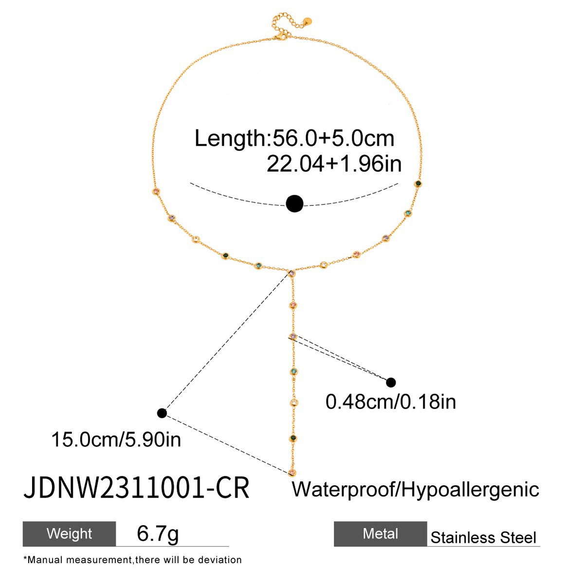 Gold Lariat Necklace Set - Multi-Style Gem/Star/Crystal Accents | INS-Style 18k Gold Tone Daily/Brunch Neck Jewelry for Women