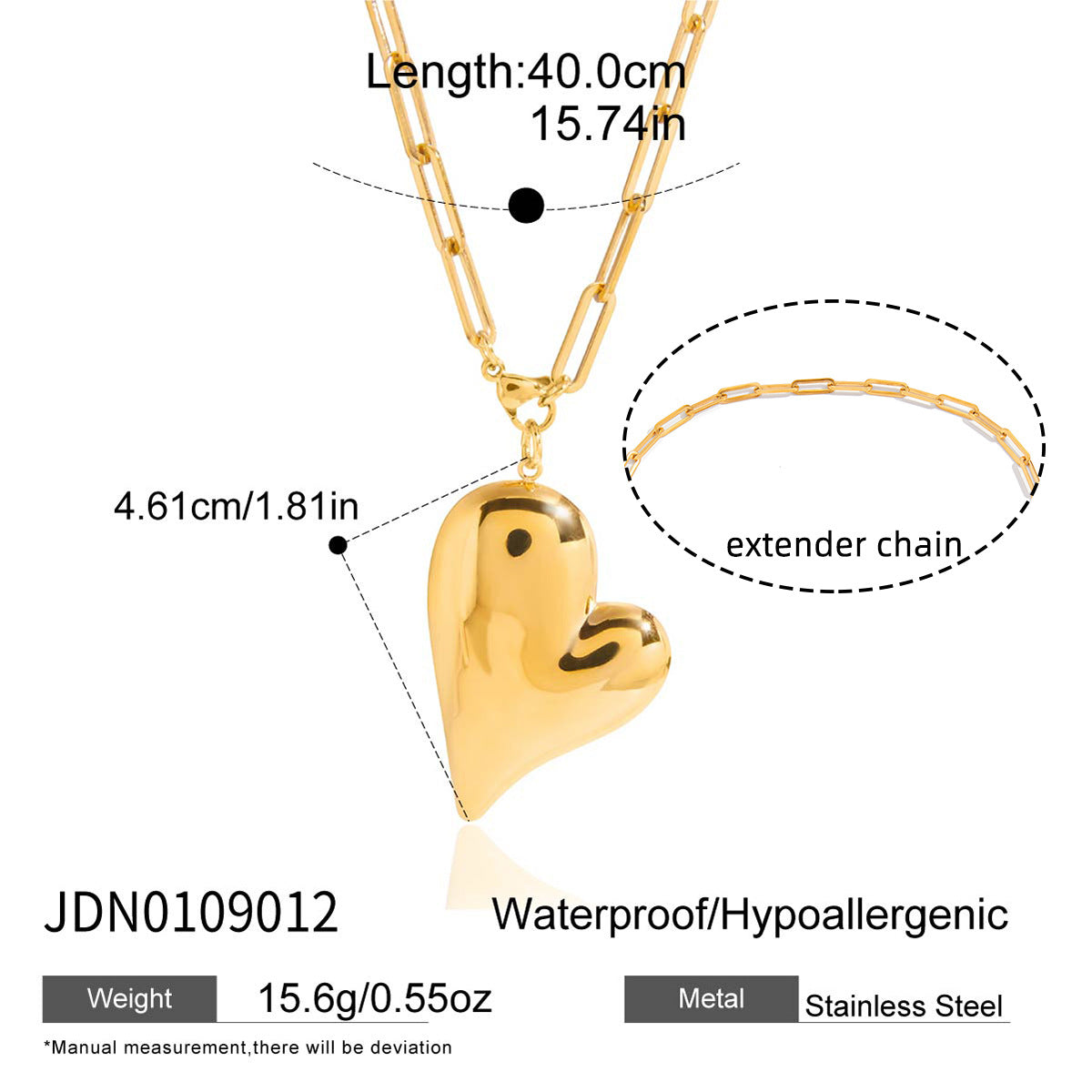 Gold Multi-Style Heart Pendant Necklace Set - CZ Gem Pearl Chain Statement Jewelry for Women