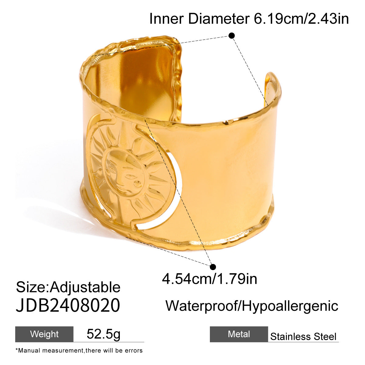 18k Gold Tone Bracelet Set - Hammered Wide Cuffs & Pearl-Accent Thin Bands | INS-Style Stackable Daily/Brunch Wrist Jewelry for Women