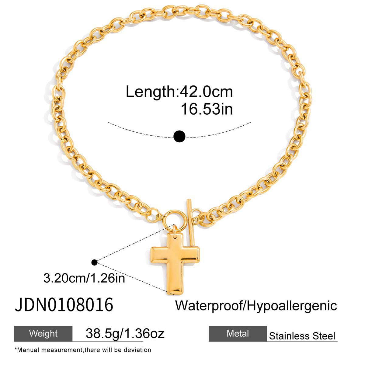 Gold Multi-Style Necklace Set - Pearl/Cross/Heart/Star Pendants (Snake/Curb Chain) Statement Jewelry for Women