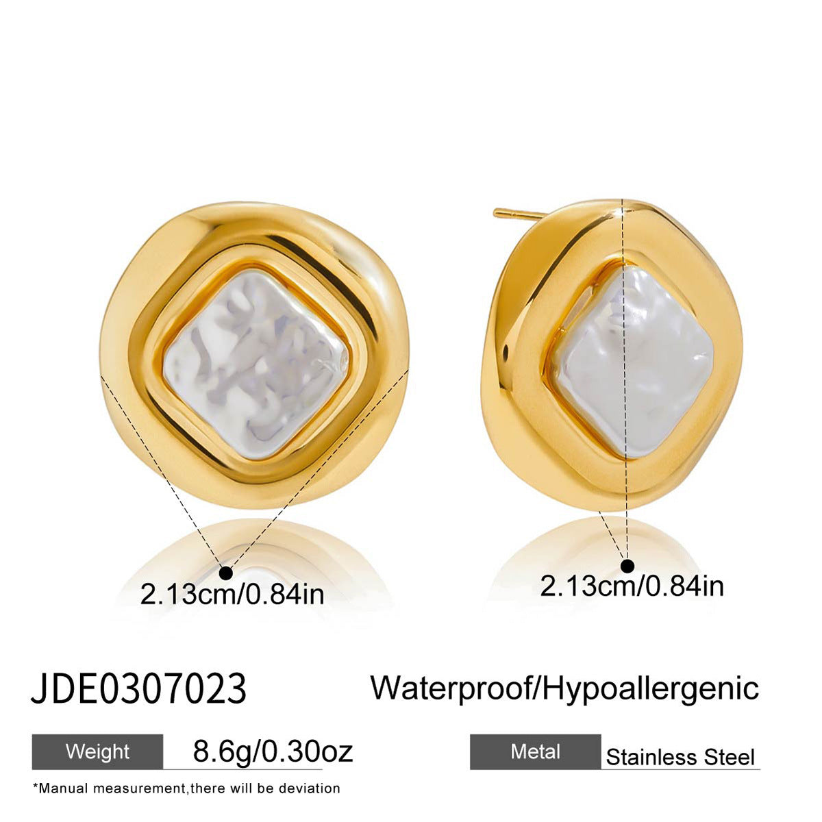 Gold Floral & Pearl Earring Set - Multi-Style Blossom/Leaf/Geometric Designs | Retro Elegant Daily/Brunch Jewelry for Women (Glossy Gold + Pearl/Floral Accents)