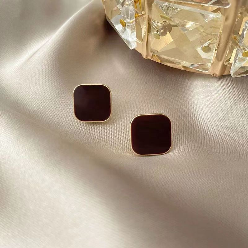 18k Gold Tone Pearl Red Ear Clip Set - Flower/Heart/Geometric Designs | INS-Style No-Piercing Daily/Brunch Accessories for Women