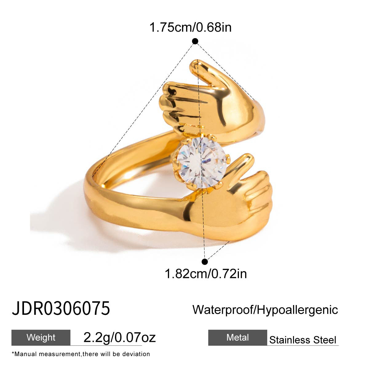 18k Gold Tone Crystal Ring Set - Bow/Heart/Letter/Arrow Designs | INS-Style Stackable Daily/Brunch Finger Jewelry for Women