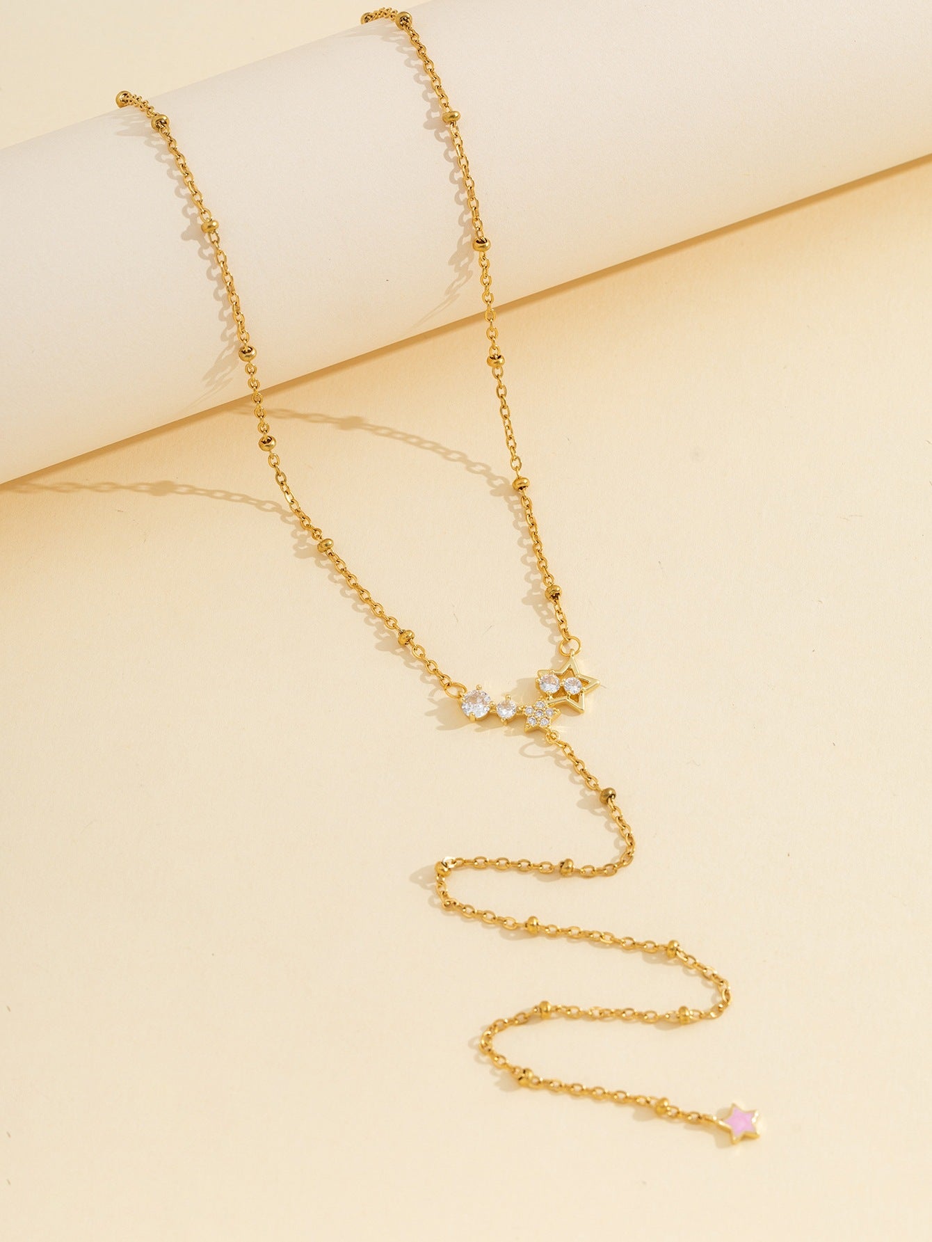 18k Gold Tone Multi-Layer Jewelry Set - Colorful Gem Necklace & Bracelet | INS-Style Daily/Brunch Accessories for Women