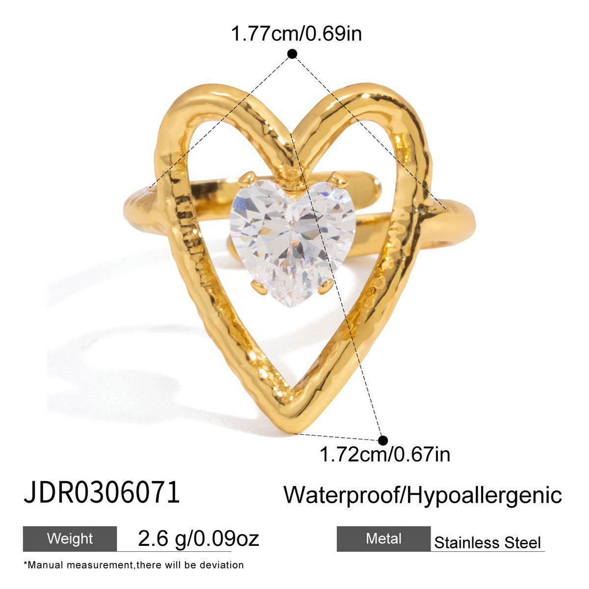 18k Gold Tone Crystal Ring Set - Bow/Heart/Letter/Arrow Designs | INS-Style Stackable Daily/Brunch Finger Jewelry for Women