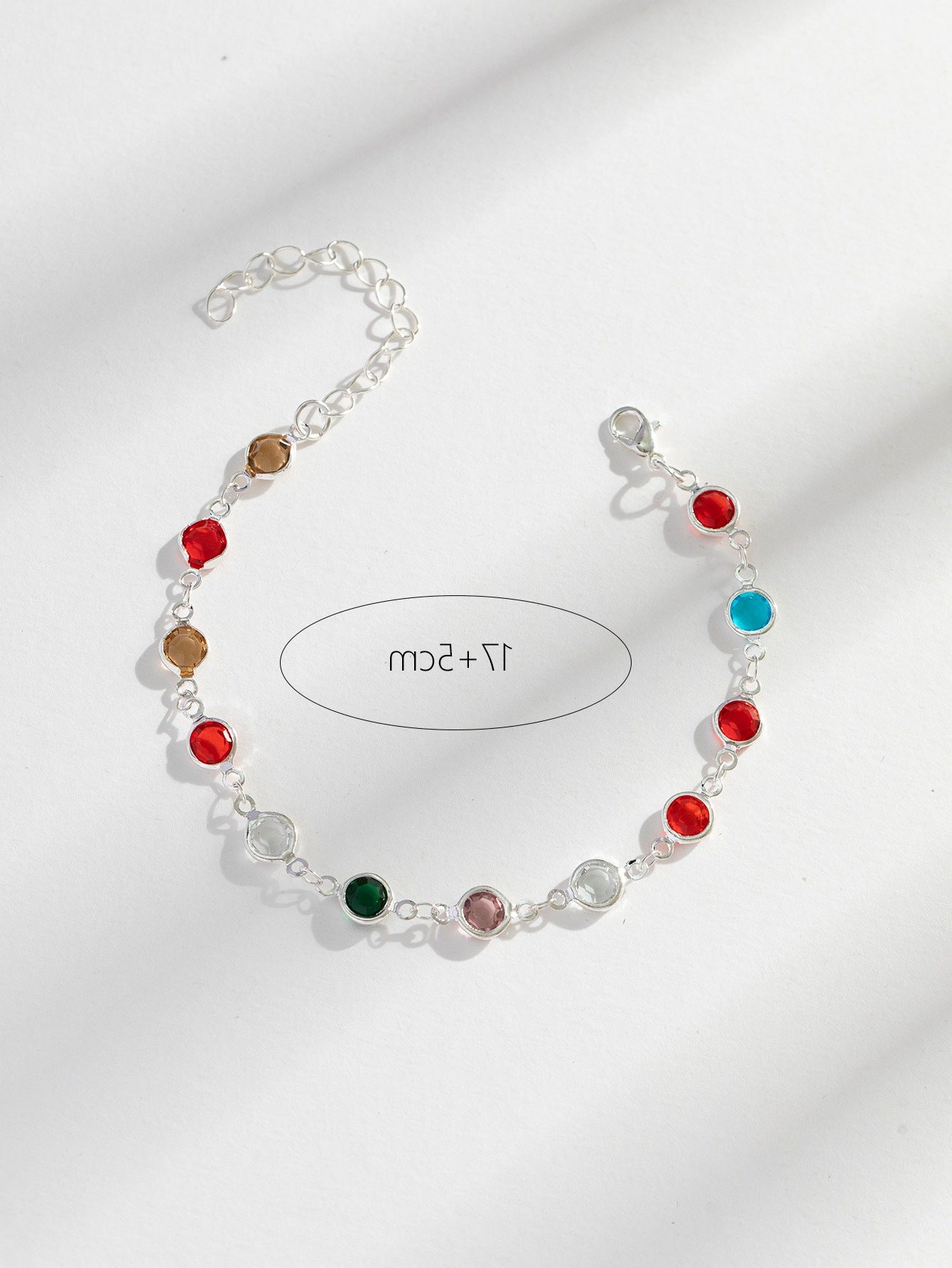 18k Gold Tone Multi-Layer Jewelry Set - Colorful Gem Necklace & Bracelet | INS-Style Daily/Brunch Accessories for Women