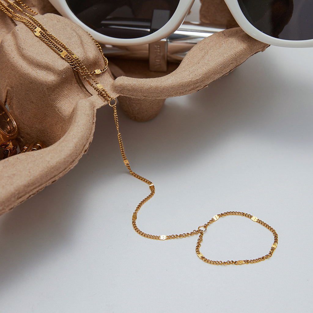 Gold Layered Bracelet & Ring Set - Pearl Strands, Coin Charm Hand Chain + Statement Rings | Retro Luxury Daily Jewelry for Women