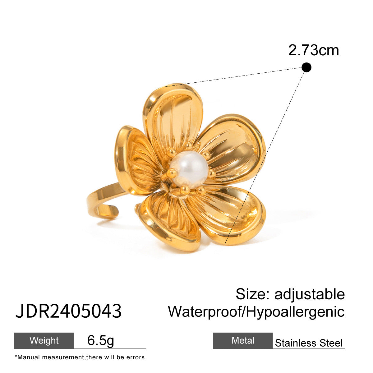 18k Gold Tone Pearl-Accent Ring Set - Flower/Bow/Spiral Designs | INS-Style Stackable Daily/Brunch Finger Jewelry for Women