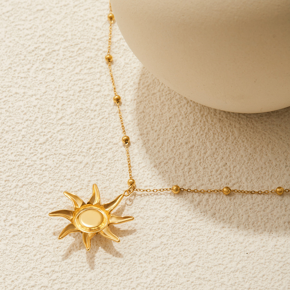 Gold Layered Celestial Necklace Set - Opal Sun/Star/Moon Charms Statement Jewelry for Women