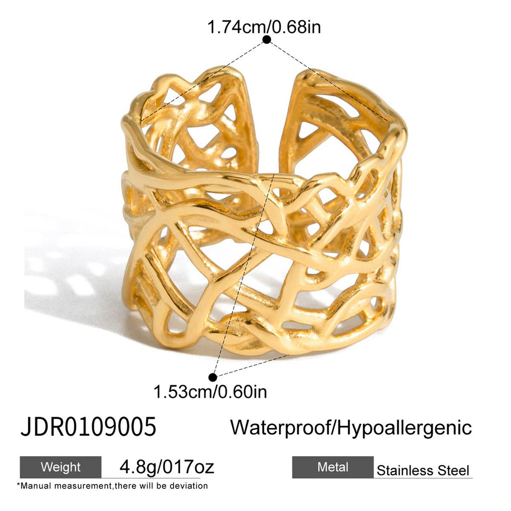 Gold Celestial Stackable Ring Set - Pearl Moon Sun Statement Jewelry for Women