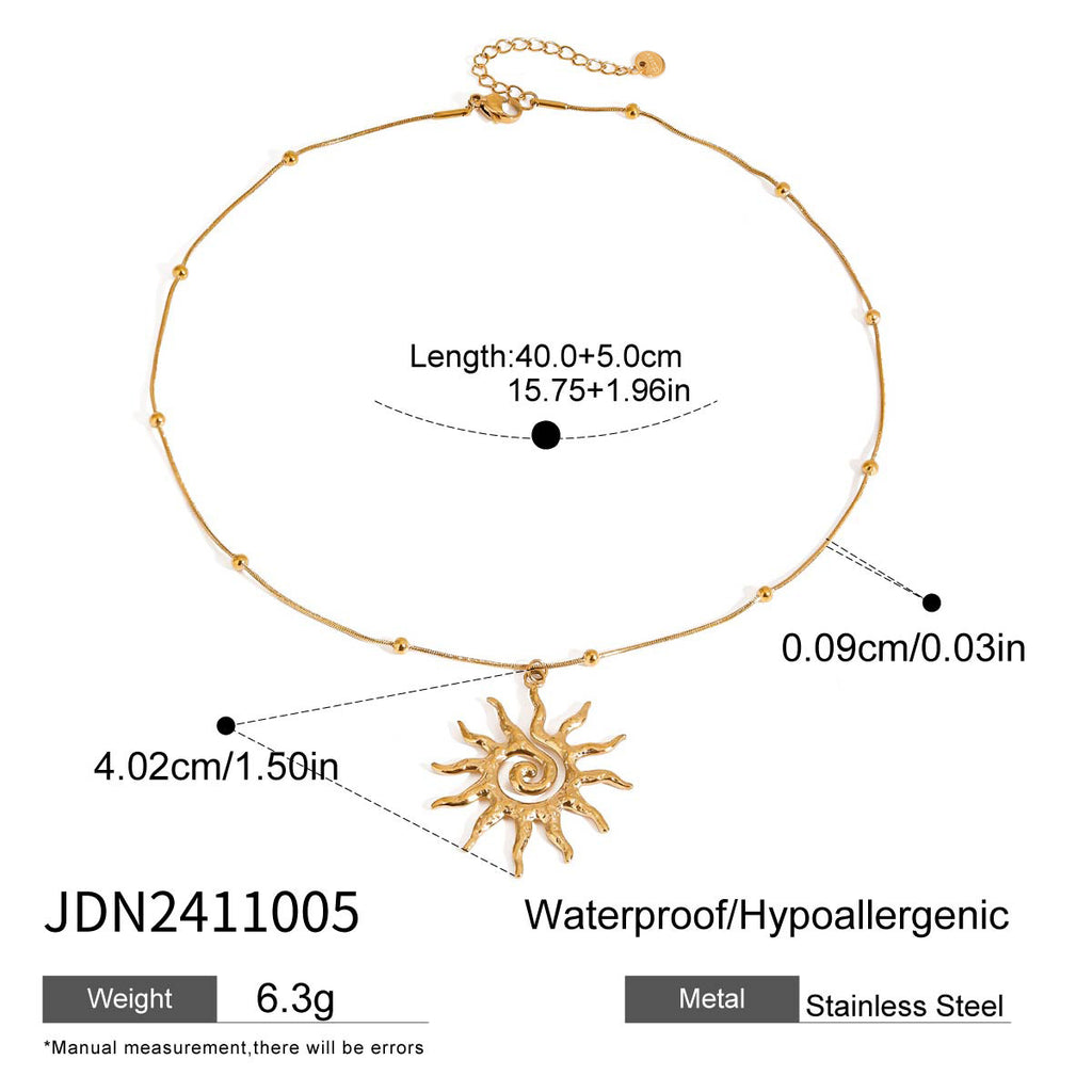 18k Gold Tone Ocean-Themed Jewelry Set - Seahorse/Starfish/Sun Pendants | INS-Style Necklace/Bracelet/Ring Daily/Brunch Accessories for Women 2. Google SEO Title