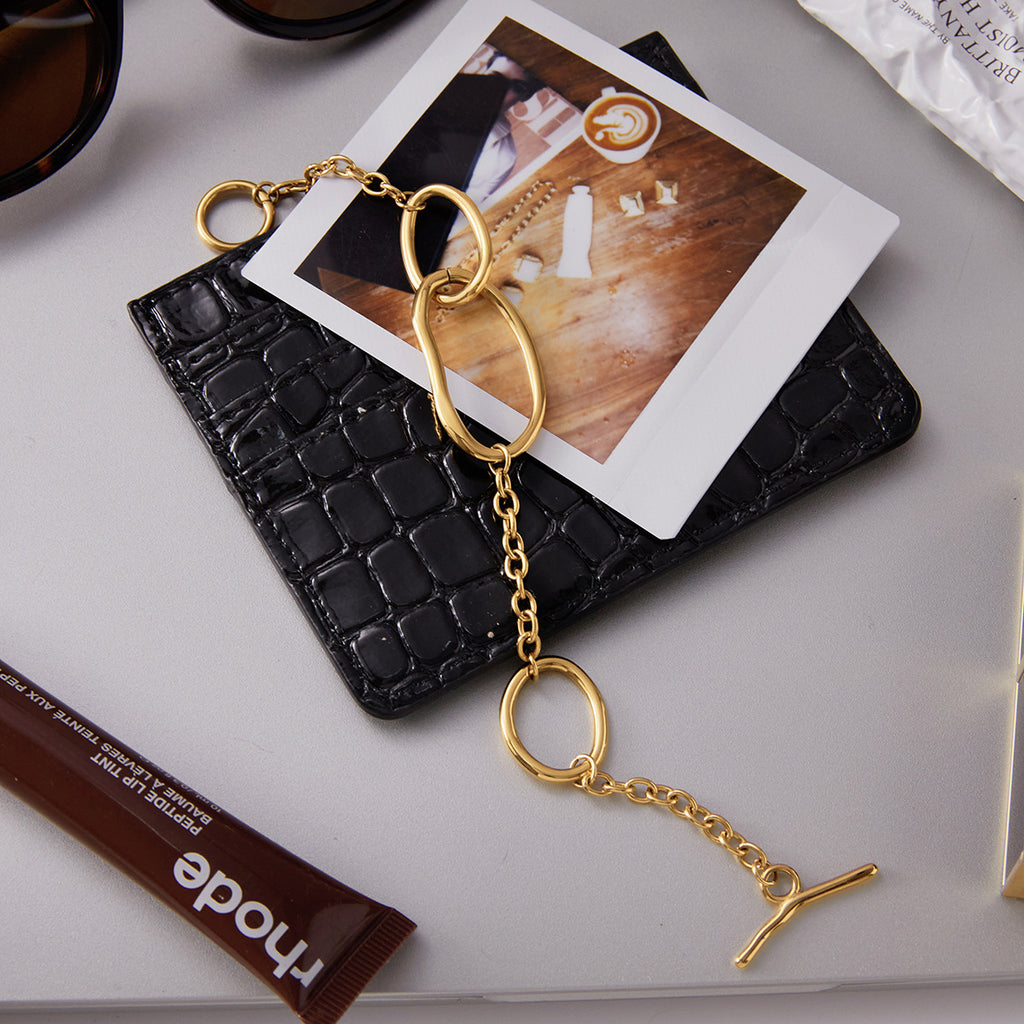 Gold Evil Eye Turquoise Jewelry Set - Layered Bracelets (Chain/Cuff) & Statement Ring | Boho Chic Statement Accessories for Women