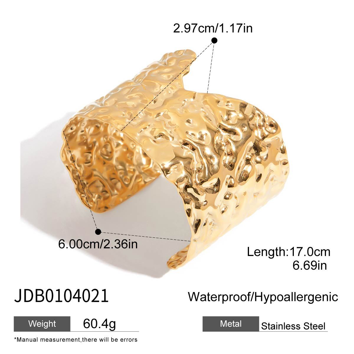 18k Gold Tone Bracelet Set - Hammered Wide Cuffs & Pearl-Accent Thin Bands | INS-Style Stackable Daily/Brunch Wrist Jewelry for Women