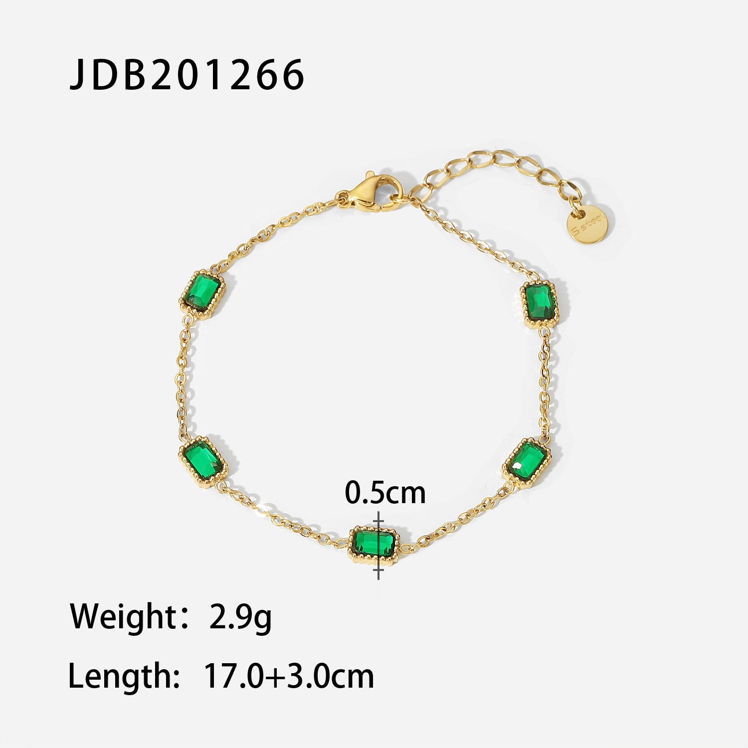 Gold Layered Bracelet Set - Emerald & Diamond Accents | Luxury Multi-Strand Statement Jewelry for Women (Daily/Party Wear)