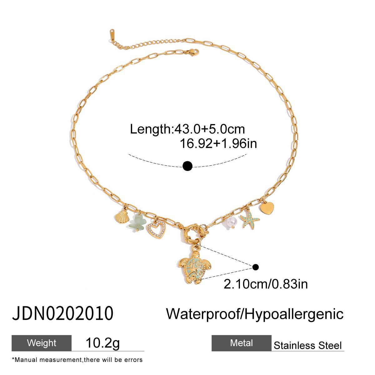 Gold Heart Initial Pendant Necklace - Crystal Accent & Adjustable Chain | INS-Style Daily/Brunch Neck Jewelry for Women