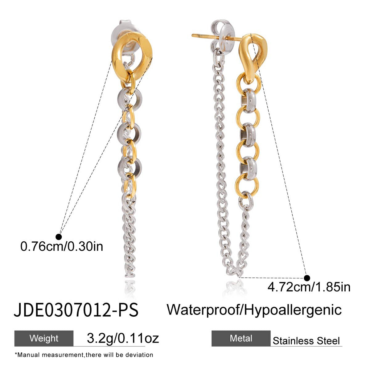 Gold Hoop Tassel CZ Dangle Earrings - Minimalist Long Chain Statement Jewelry for Women