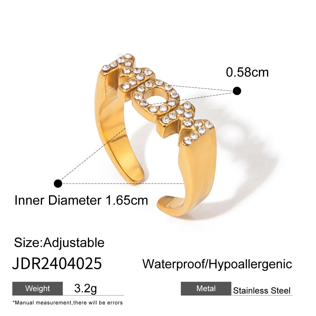 Gold Modern Bold Ring Set - Sculpted Multi-Drop & Oversized Glossy Finger Jewelry for Women (Daily/Brunch/Casual Statement Wear)