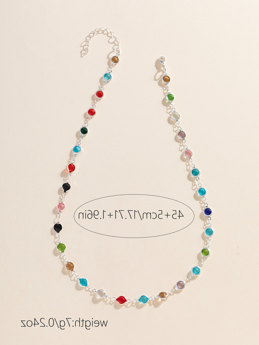 18k Gold Tone Multi-Layer Jewelry Set - Colorful Gem Necklace & Bracelet | INS-Style Daily/Brunch Accessories for Women