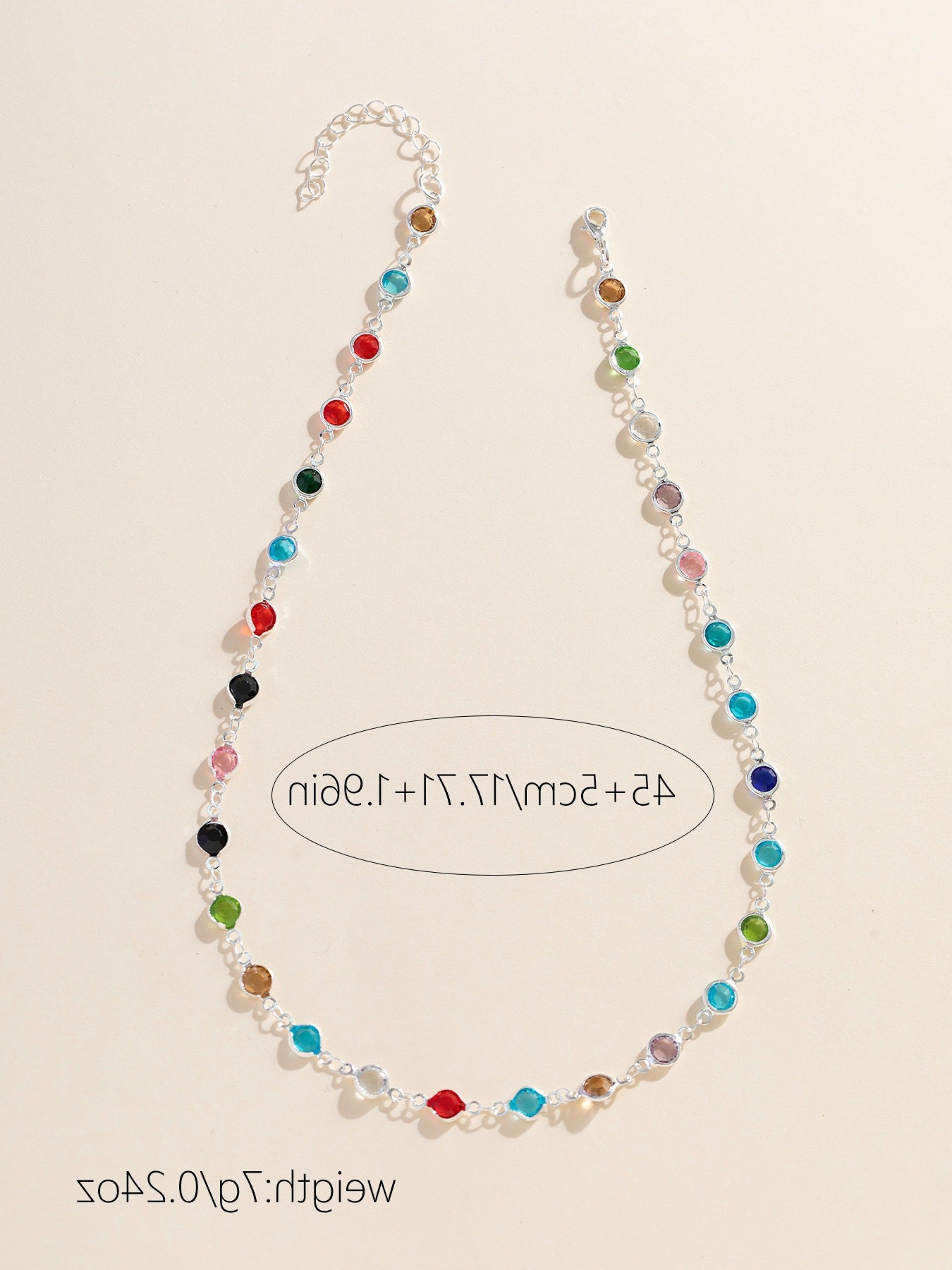 18k Gold Tone Multi-Layer Jewelry Set - Colorful Gem Necklace & Bracelet | INS-Style Daily/Brunch Accessories for Women