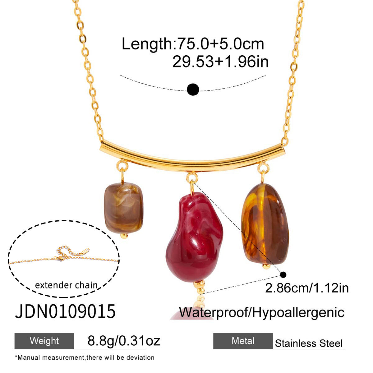 Gold Layered Retro Gem Necklace Set - Pearl/Heart/Leaf/Coin Charms | Vintage Luxury Statement Jewelry for Women (Daily/Party Wear)