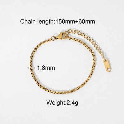 Gold Multi-Chain Bracelet Set - Cuban/Snake/Bar Link Designs | 18k Gold Tone INS-Style Stackable Daily/Brunch Wrist Jewelry for Women