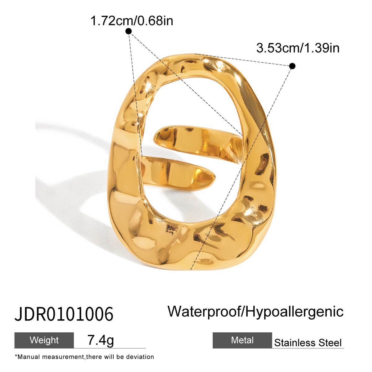 Gold 18k Tone Ring Set - Pearl/Irregular/Sculpted Designs | INS-Style Stackable Daily/Brunch Finger Jewelry for Women