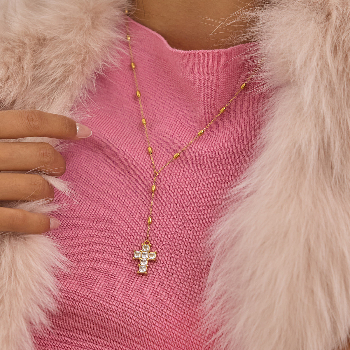 Gold Lariat Necklace Set - Multi-Style Gem/Star/Crystal Accents | INS-Style 18k Gold Tone Daily/Brunch Neck Jewelry for Women