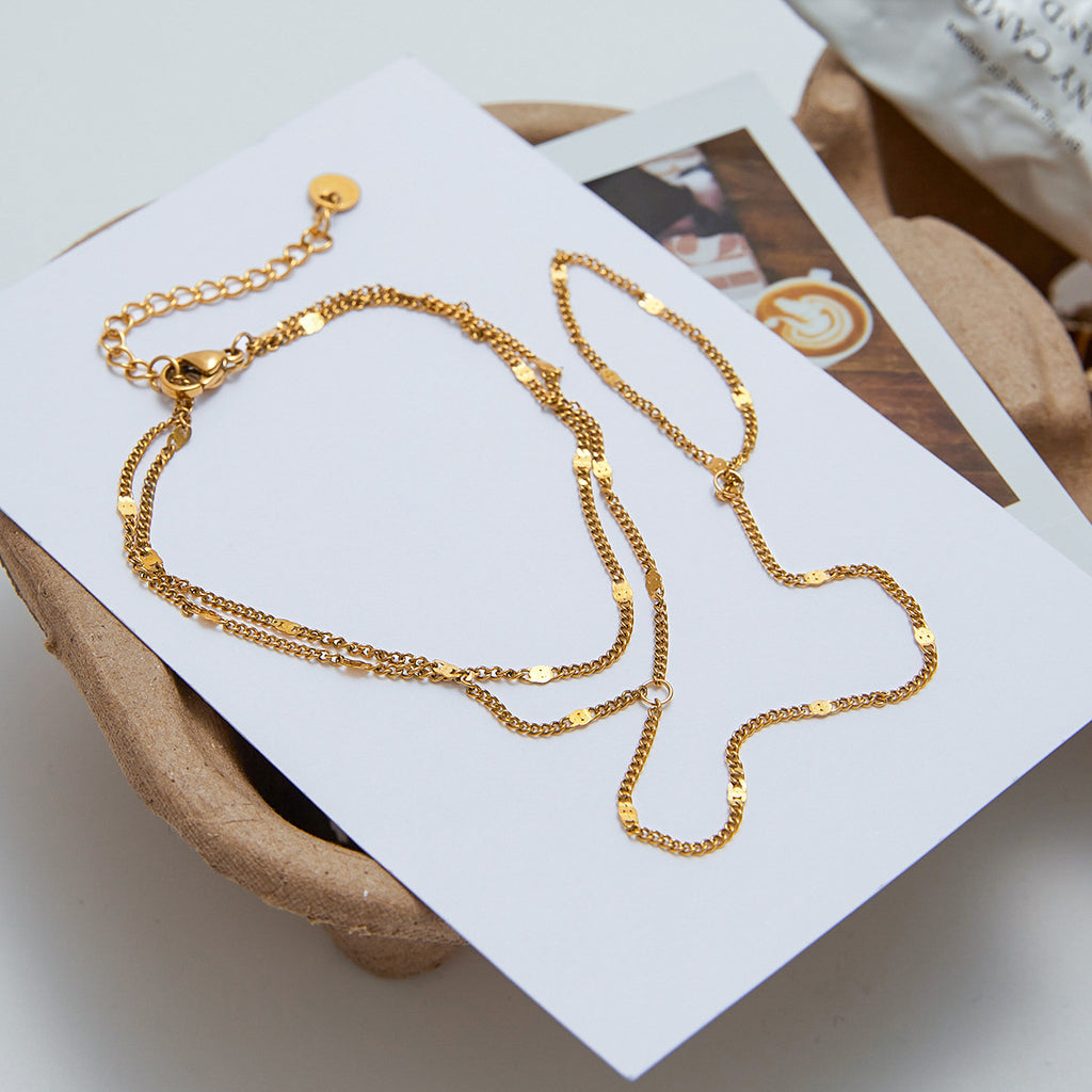 Gold Layered Bracelet & Ring Set - Pearl Strands, Coin Charm Hand Chain + Statement Rings | Retro Luxury Daily Jewelry for Women