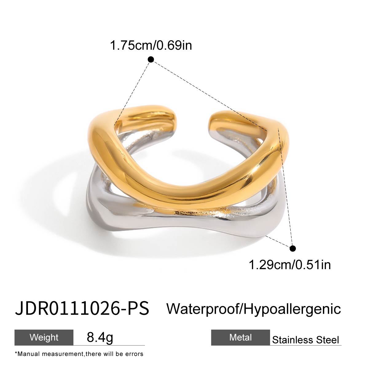 Artistic Gold Statement Ring Set - Abstract Sculptural & Pearl-Embellished Rings for Avant-Garde Women's Fashion