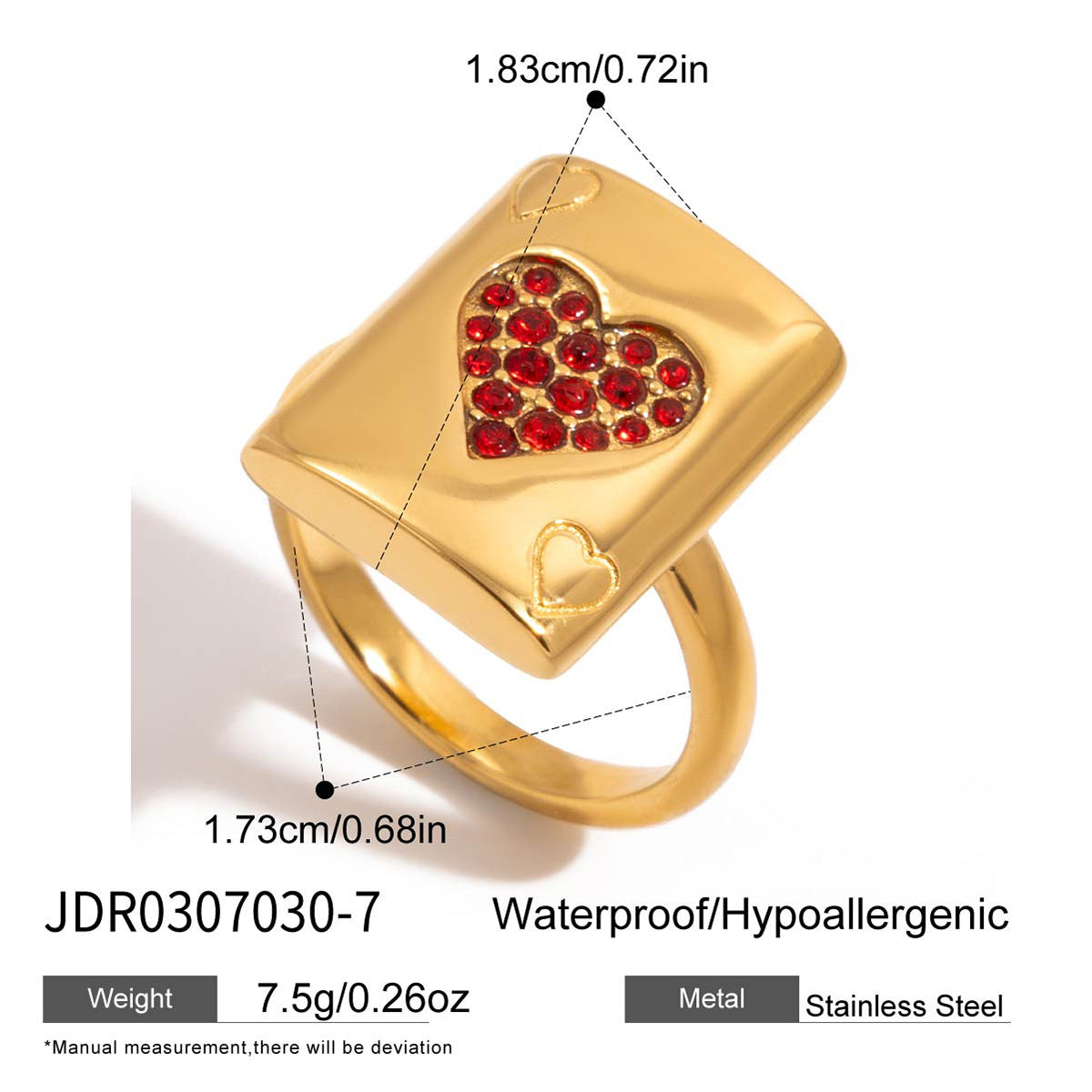 Artistic Gold Ring Set - Multi-Style Vintage Statement Rings with Gemstones & Poker Design for Women