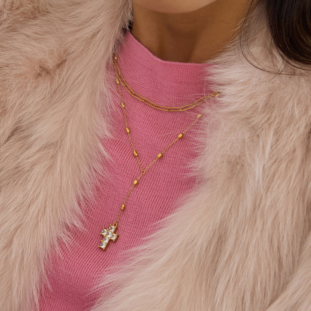 Gold Lariat Necklace Set - Multi-Style Gem/Star/Crystal Accents | INS-Style 18k Gold Tone Daily/Brunch Neck Jewelry for Women