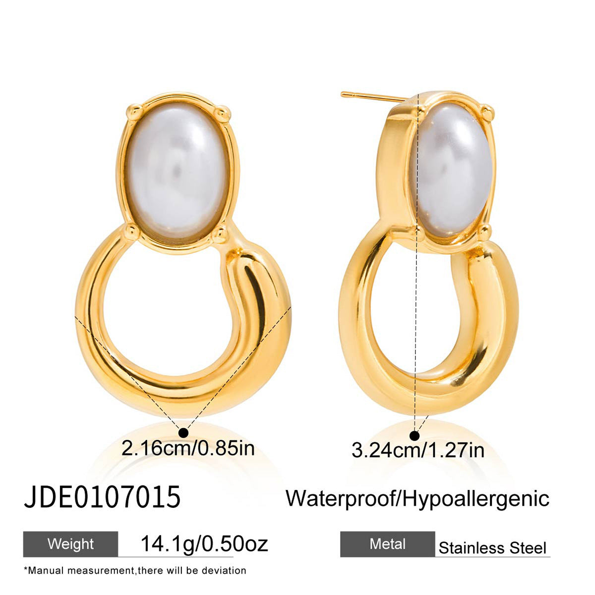 Gold Floral & Pearl Earring Set - Multi-Style Blossom/Leaf/Geometric Designs | Retro Elegant Daily/Brunch Jewelry for Women (Glossy Gold + Pearl/Floral Accents)