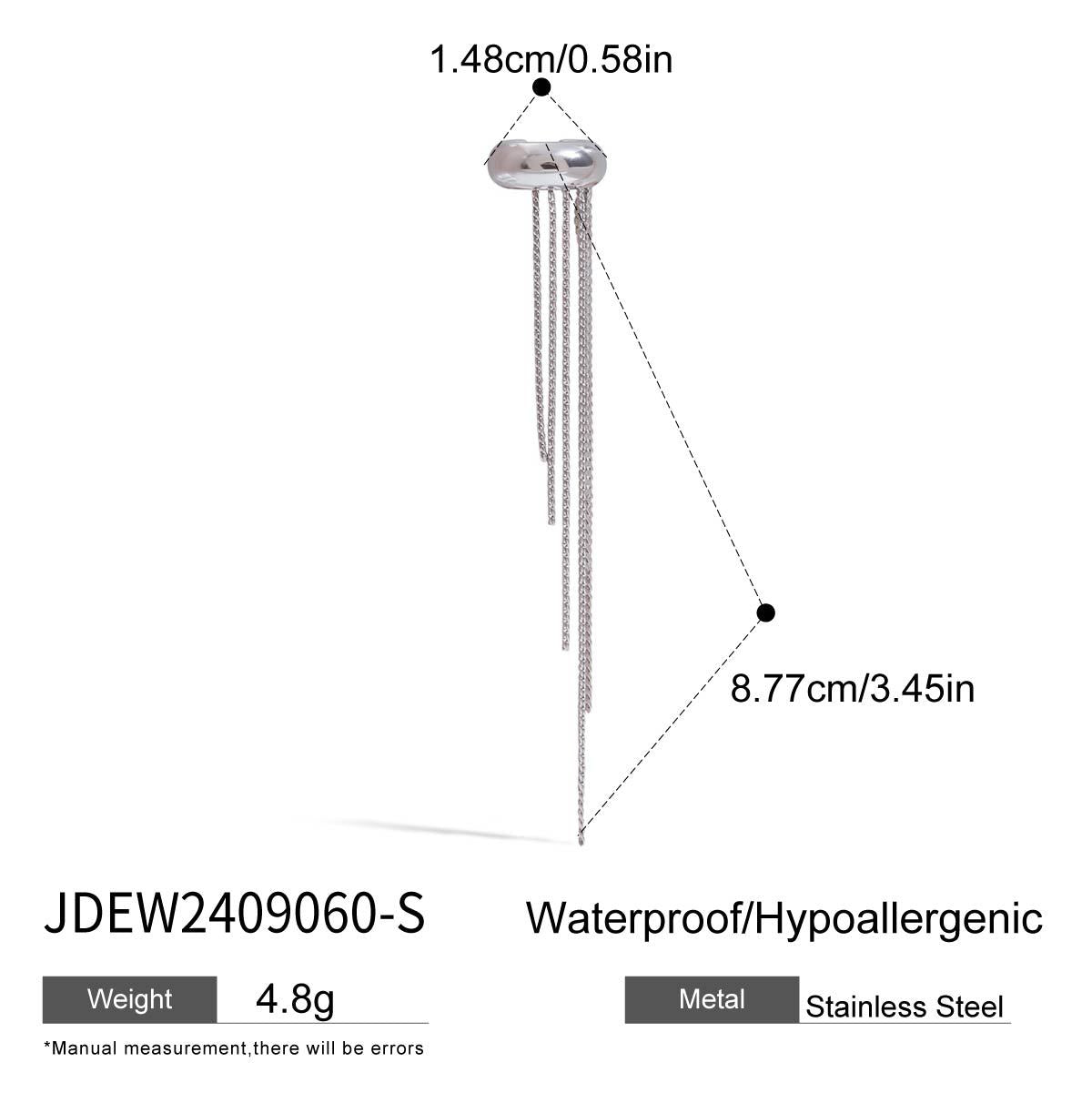 Gold Hoop Tassel CZ Dangle Earrings - Minimalist Long Chain Statement Jewelry for Women