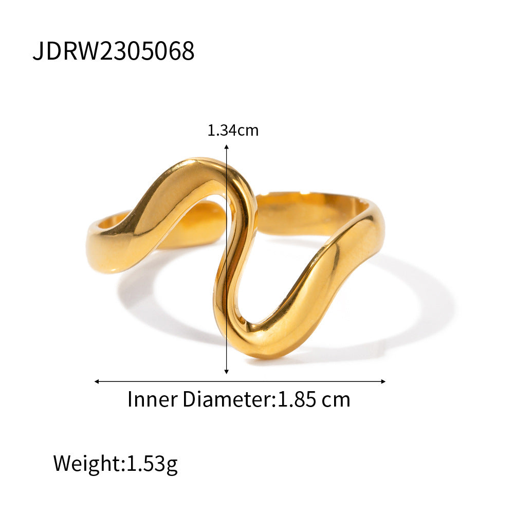 Bold INS-Style Chunky Statement Rings for Women | 18K Gold-Plated Stainless Steel Heart & Abstract Cocktail Rings | Trendy Luxury Fashion Jewelry for Daily Wear & Party Outfits (Assorted Eye-Catching Designs)