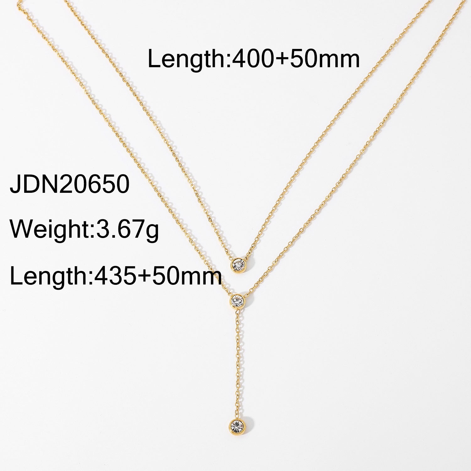 Gold Lariat Necklace Set - Multi-Style Gem/Star/Crystal Accents | INS-Style 18k Gold Tone Daily/Brunch Neck Jewelry for Women